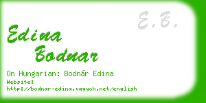 edina bodnar business card